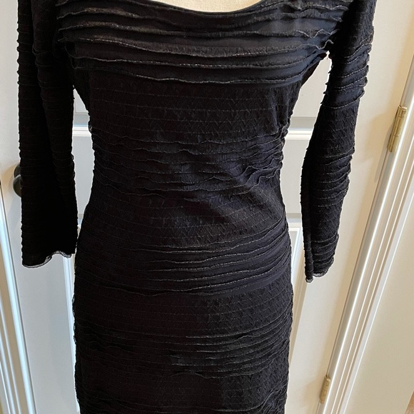 NWT Max Studio Three Quarter Sleeve Black Dress - Picture 5 of 15